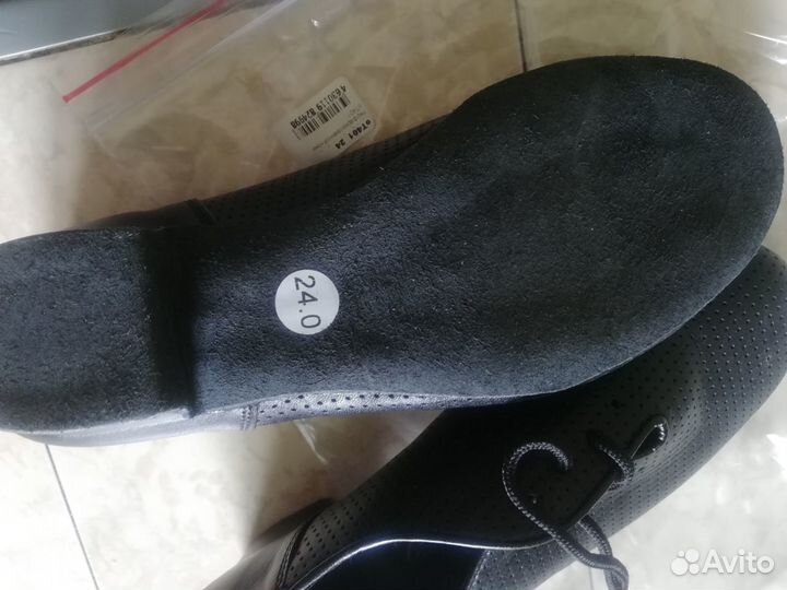 Туфли новые для бальных танцев тренир черные р.24