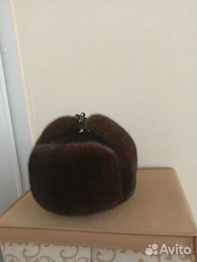 Норковая шапка мужская ушанка