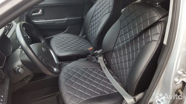 Чехлы эко кожа ромбик на все машины