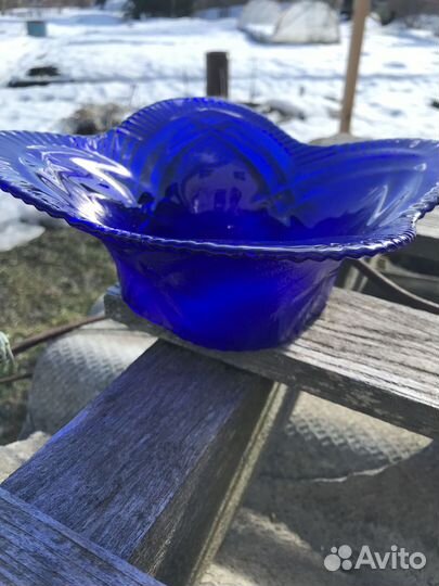 Ваза цветное стекло СССР