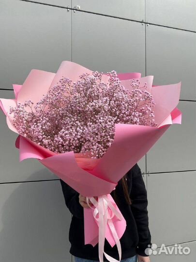 Цветы гипсофила. букет гигант. цветы с доставкой