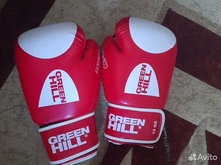 Боксерские перчатки 12 oz green hill