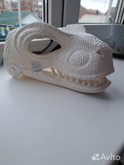 Маска раптора,белая, резиновая