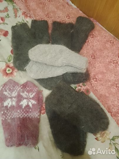 Носки,варежки из козьего пуха,ручная работа