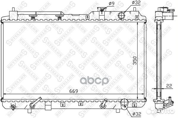 Радиаторhonda CR-V 2.0 16V АКПП 97 1025050SX S