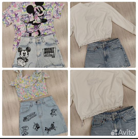 Огромный пакет фирменных вещей на девочку р140-146