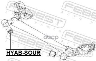 Сайлентблок задней балки hyabsour Febest