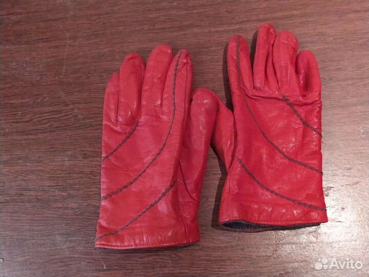 Перчатки кожаные женские