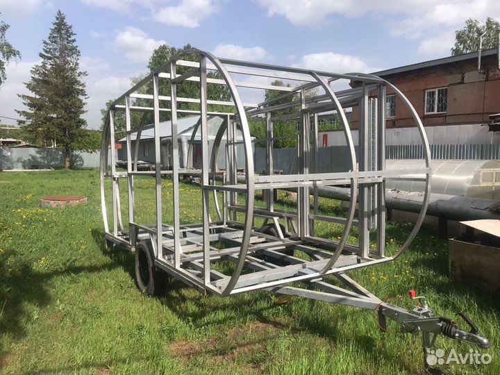 Раскладной прицеп дом на колёсах+перевозка техники