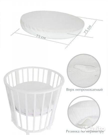 Наматрасник для круглой кровати