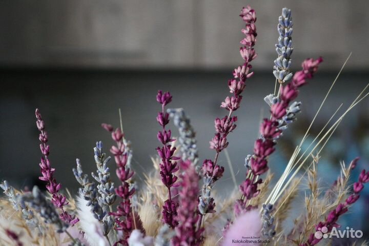 Букет из сухоцветов в кашпо