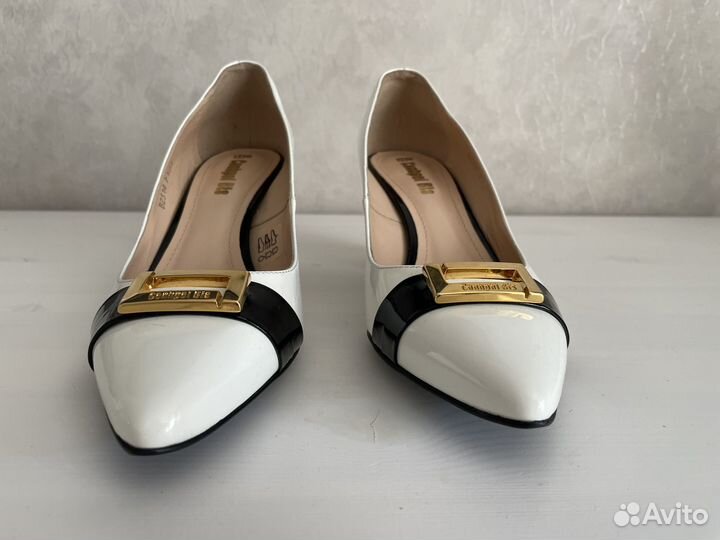 Вечерние туфли белые 40размер натуральная кожа