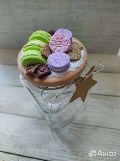 Баночки с декором из полимерной глины