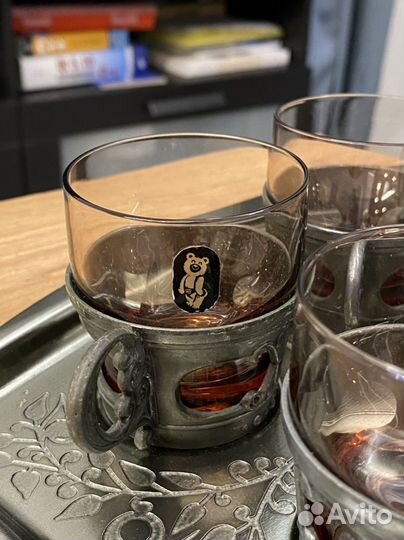 Набор подстаканников с рюмками Олимпиада СССР