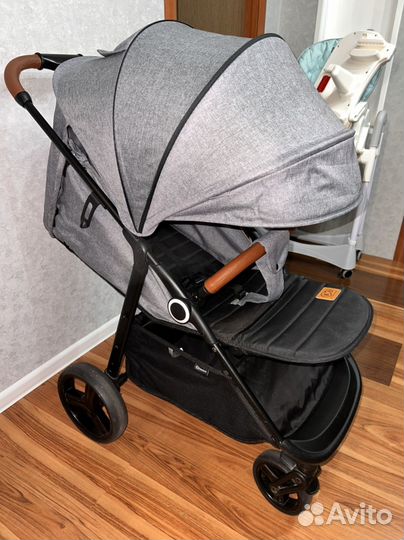 Прогулочная коляска Kinderkraft серая