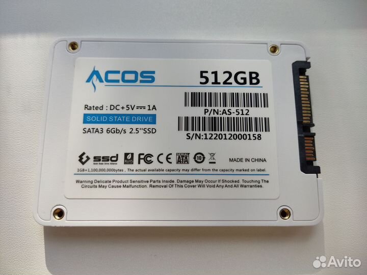 2.5 SSD SATA 3 512 Gb