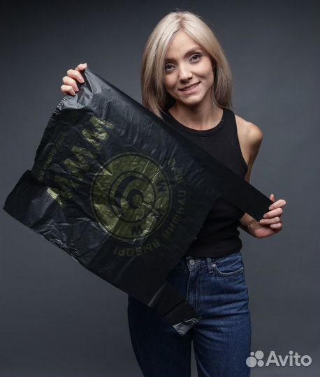 Пакеты майка черный оптом