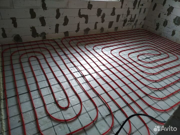 Монтаж систем отопления, теплые полы, радиаторы, с