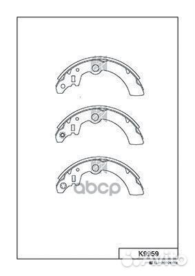 Колодки тормозные барабанные K9959 K9959 Kashiyama