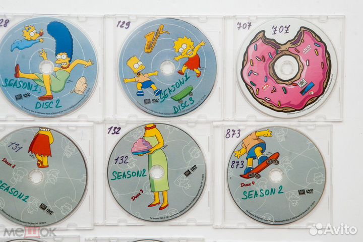 DVD, первые сезоны Симпсонов. Отдам бесплатно
