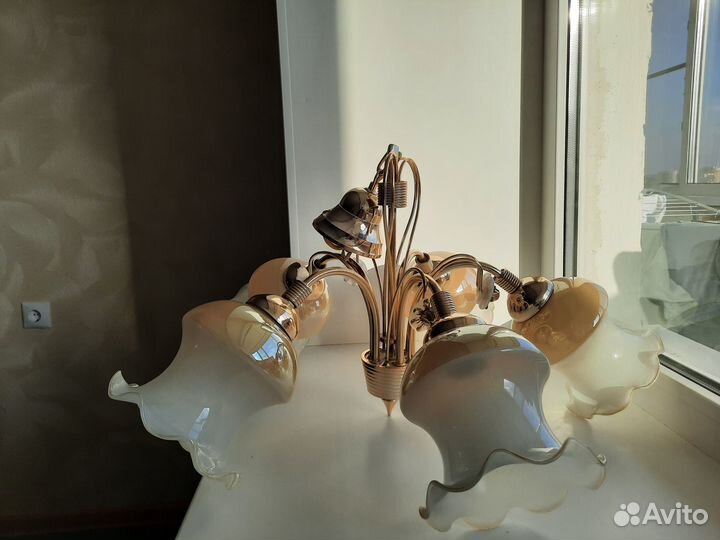 Люстра 5 рожковая потолочная