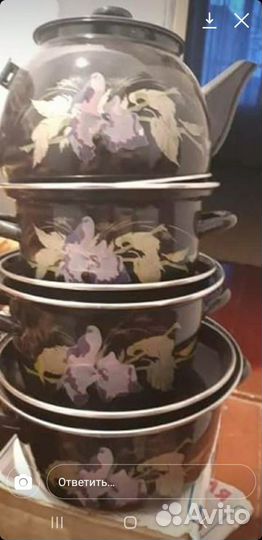 Кастрюля эмалированная СССР новая