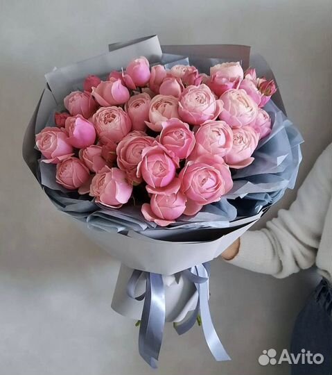 Цветы Букет кустовых роз доставка