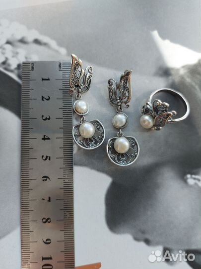 Комплект украшений с жемчугом