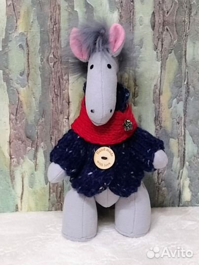 Кукла тильда Конь в пальто