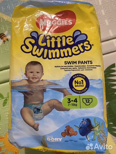 Подгузники для плавания huggies