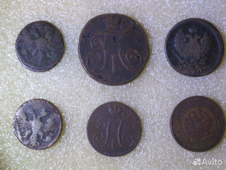 Шесть старинных монет