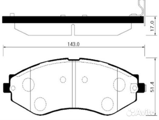 Колодки тормозные передние Nexia 14