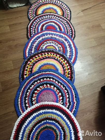 Коврик ручной работы, связанные крючком 60 на 60