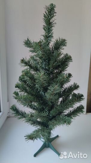 Елка новогодняя 50см, стеклянные новогодние шары