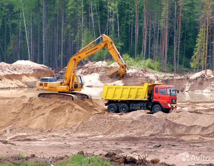 Песок карьерный с доставкой