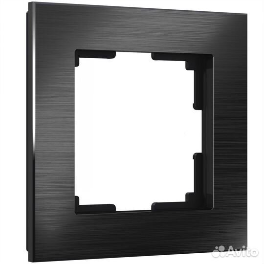 Рамка на 1 пост (черный алюминий) W0011708