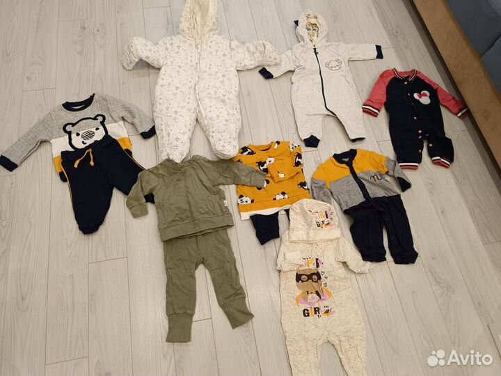 Вещи на малыша пакетом 68 размер
