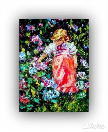 Картина холст на картоне,масло,мастихин