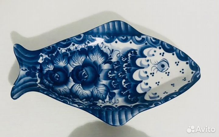 Рыбка блюдо Гжель