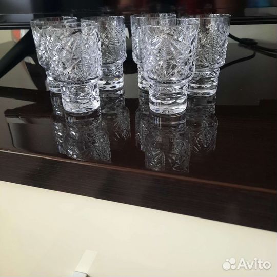 Хрустальные стопки, салатник из СССР