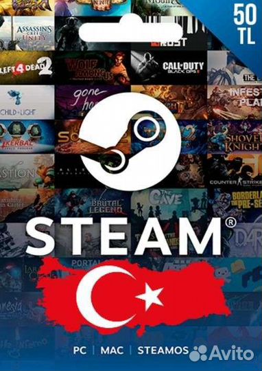 Пополнение турецкого/российского аккаунта steam