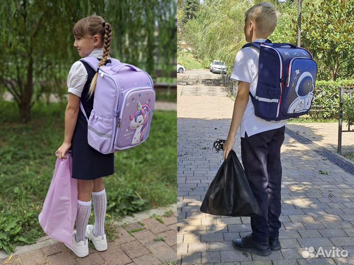 Рюкзак ортопедический новый +сумка для обуви