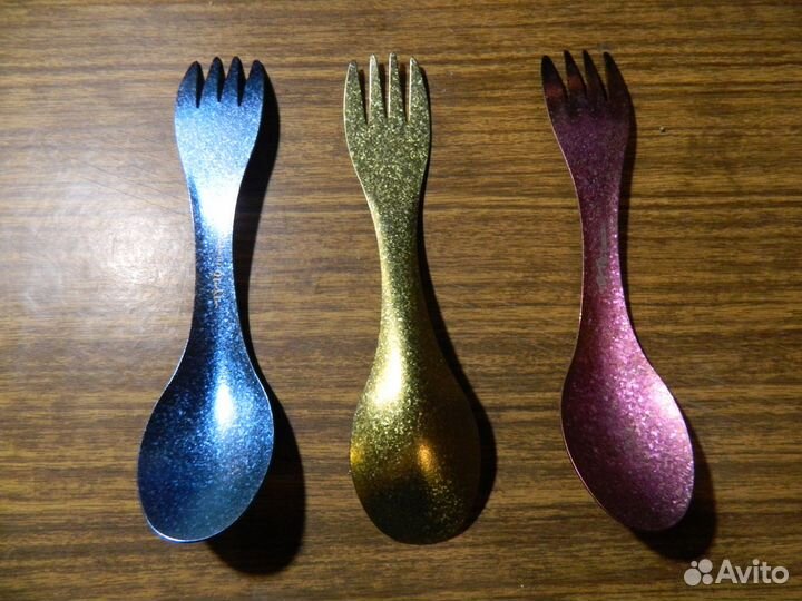 Титан ложка вилка 165 мм 16 грамм TiTo Titanium