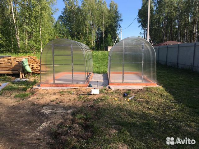 Теплицы: Арочные, Капельки, Арочные двойная дуга