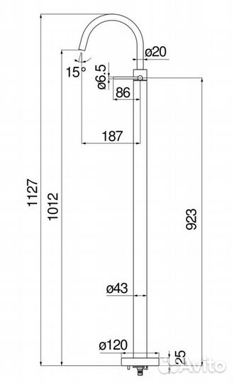 Смеситель для раковины Nobili ve125189/3cr Хром