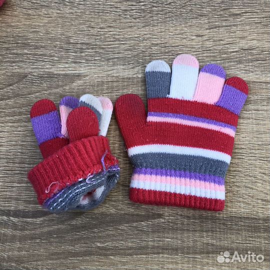 Варежки перчатки детские, для девочки