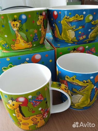 Посуда.Детская, для кормления,набор.Керамика.Новая