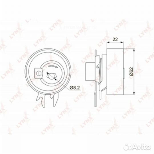 Lynxauto PB-1136 Ролик натяжной ремня грм