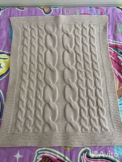 Плед детский вязаный ручная работа
