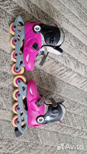 Роликовые коньки детские раздвижные + шлем